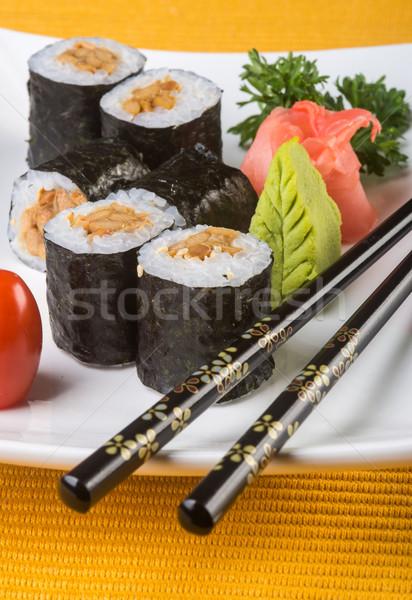 商业照片: 日本 · 寿司 · 食品 ·鱼· 黑色