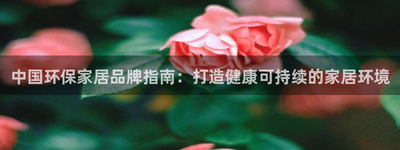 杏耀官方网：中国环保家居品牌指南：打造健康可持续的家居环境