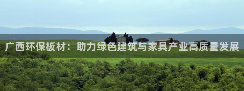 杏耀代理注册：广西环保板材：助力绿色建筑与家具产业高质量发展